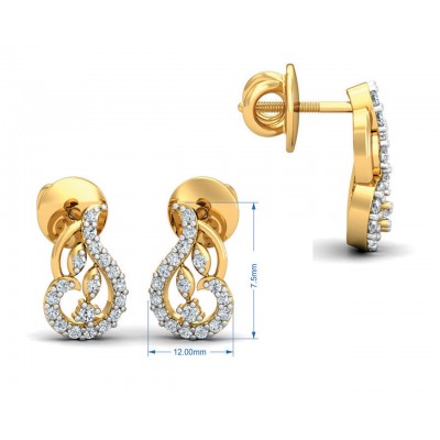 Gail Round Brilliant Diamond Earrings